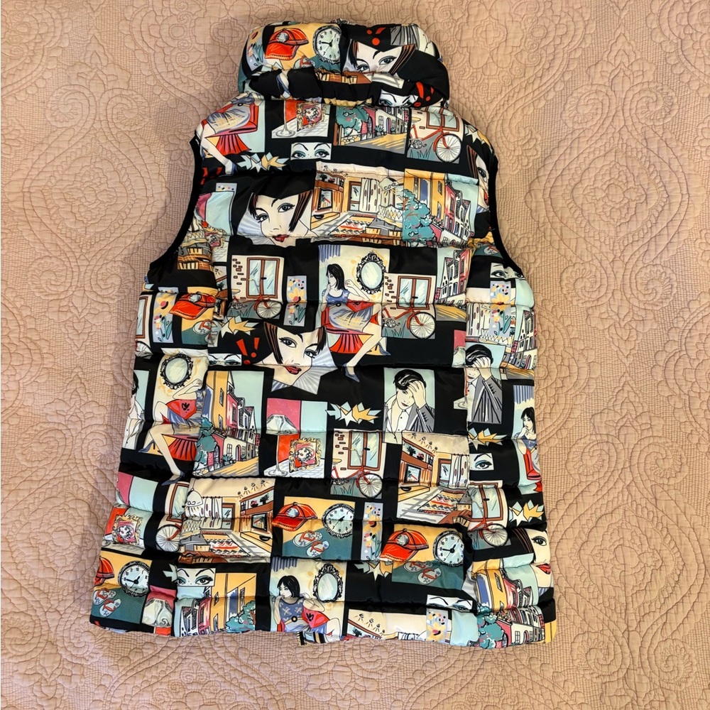 Gabby Isabella Comic Strip Snow Puffer Vest - Picture 3 of 9